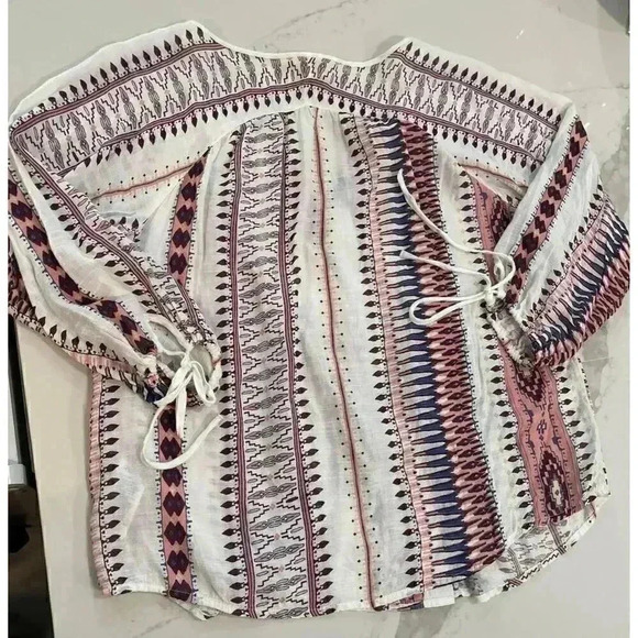 Roxy Uptown River 1/2 Sleeve Women’s Blouse Size Small - Picture 6 of 6